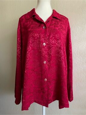 Bryn Walker rich red  blouse
